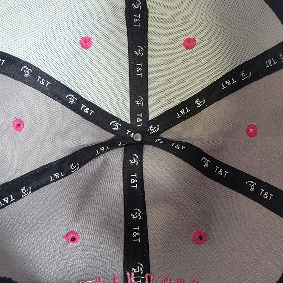 T&T BROOKLYN Snapback Baseball Cap in Gray and Pink - Picture 9 of 10
